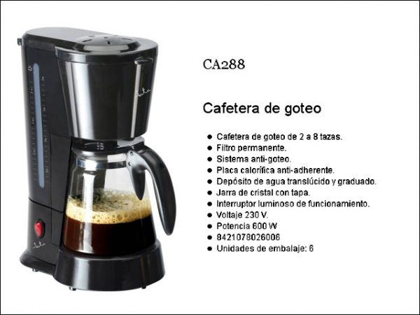CAFETERA GOTEO JATA CA288N 2-8 TAZAS 650W