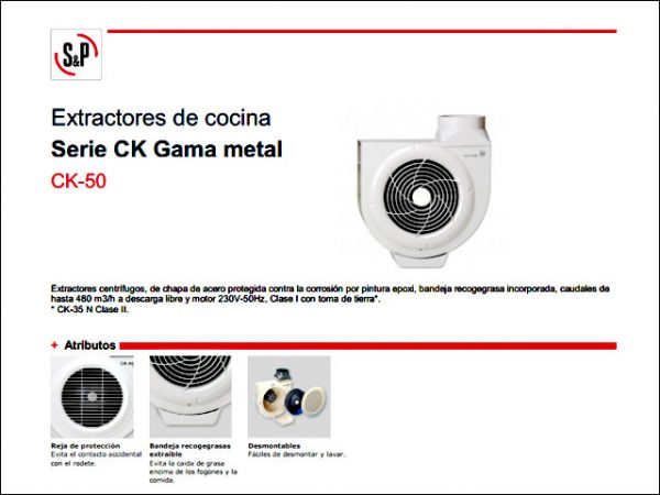 EXTRACTOR-COCINA-SP-CK50-METALICO-1.050-R.P.M.-120W