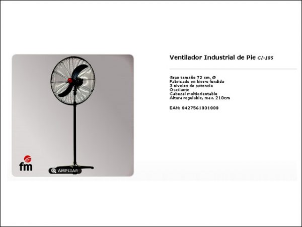 VENTILADOR-PIE-INDUSTRIAL-FM-CI185-72CM-180W-NEGRO